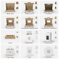 Caja de Embalaje Grande Moderna con Asa y Cierre Magnético, Fabricada con Cartón Corrugado Tipo E, Materiales Reciclados Ecológicos y Logotipo Personalizado