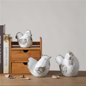 Adornos Modernos para el Hogar, Regalos Decorativos de Resina para Sala de Estar, Decoraciones Creativas, <span class=keywords><strong>Gallo</strong></span> de Resina Blanca para Hotel - Product Image 1