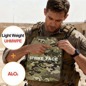 Équipement de protection tactique : Plaque frontale de protection en composite PE + carbure d'alumine, plaque balistique - Product Image 2