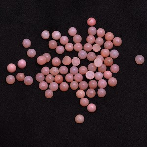 Cabujón redondo de ópalo Rosa AAA de 3mm, cabujón redondo de piedras preciosas de ópalo rosa, cabinas redondas de piedras preciosas semipreciosas de ópalo Rosa peruano Natural para joyería - Product Image 6