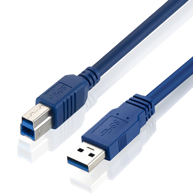 Bochara USB 3.0 Printer Cable USB 3.0 Type a Male to Type B Male Foil+Braided Shielded 30cm 60cm 100cm 1.5m 1.8m 3m 5m