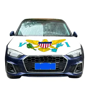 The Amerika Serikat Virgin Island Cover kap mesin mobil bendera penutup mesin mobil kain elastis kustom grosir