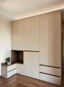 Modern <b>Wood</b> <b>Cabinet</b> Lockers Adjustable Height Modular Design Eco-Friendly Durable Space-Saving Storage for Bedroom Living Room - Product Image 6