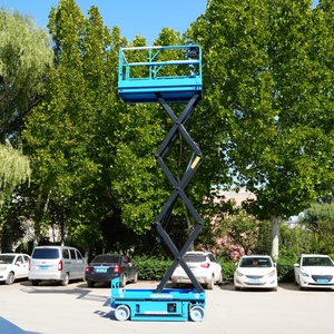 Plataforma Elevadora de Tijera Autopropulsada Hidráulica de Tipo Estrecho de 8m 10M 12M 14M 320KG 500KG, Plataforma de Trabajo Aérea Eléctrica - Product Image 3