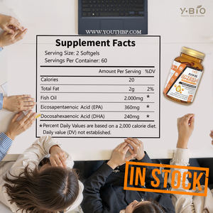 Approvisionnement instantané disponible Huile de poisson en gélules à libération enterique EPA DHA Soutien cardiaque sain Acides gras oméga 3 Suppléments halal - Product Image 5