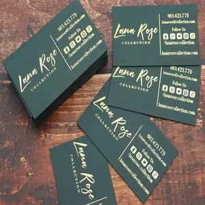 Custom Luxury Uv Embossed Debossed Gold Foil Thick Business Card With Your Logo