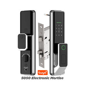 <span class=keywords><strong>Serrure</strong></span> de porte intelligente sans clé TTLock TUYA WIFI avec empreintes digitales, <span class=keywords><strong>code</strong></span> numérique, carte RFID, compatible avec GL-DF100 - Product Image 1