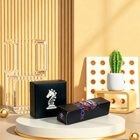 Boîtes en carton noir recyclables OEM ODM avec logo d'échecs et impression artistique dégradée pour produits cosmétiques et de beauté