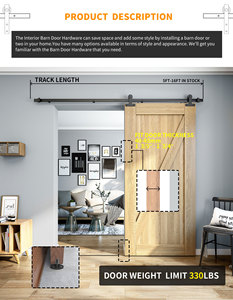 تخصيص مقاوم للماء الطراز الحديث انزلاق باب الحظيرة الأجهزة السكك الحديدية الشريحة والأجهزة مجموعة ملحقات الأجهزة الباب الخشبي - Product Image 5