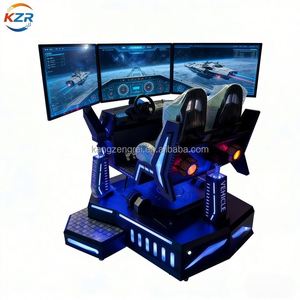 ผู้ผลิตเครื่องเล่นเกมไดนามิกสำหรับศูนย์สันทนาการจำลองการแข่งรถแบบสามจอภาพ ระบบ VR หกแกน - Product Image 6