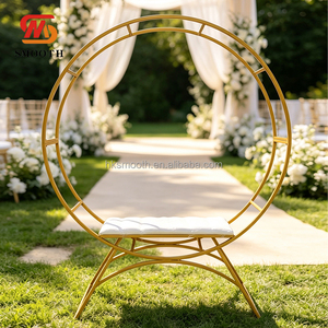 SMOOTH New Design Luxury <b>Round</b> Shape Metal Sofa Wedding Banquet Decoration Sofa for Wedding Party Events - Product Image 1