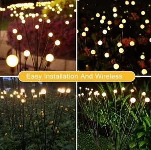 Luces Solares LED Modernas Negras para Jardín, Iluminación Exterior Brillante para Decoración de Césped y Caminos, Venta al Por Mayor - Product Image 2