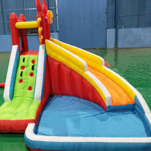 Baby Moonwalke 93003 <b>Inflatable</b> Jumper Castle & Bouncer <b>House</b> with Ball Pit & Water Slide Portable Oxford Cloth 3-Year Warranty - Product Image 1
