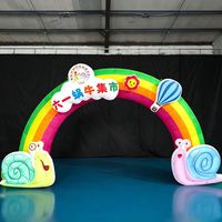 Figuras Inflables de Caracol Arcoíris Gigantes, Resistentes al Agua, Personalizadas, para Fiestas Infantiles, Decoración de Entrada de Parques de Diversiones