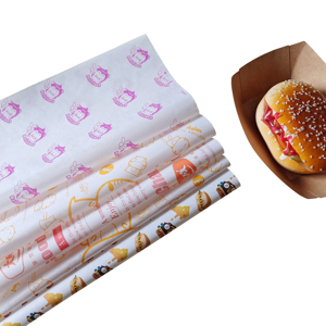 Papel de Embalaje para Hamburguesas Personalizado para Restaurantes, Resistente a la Grasa y de Grado Alimenticio - Product Image 1
