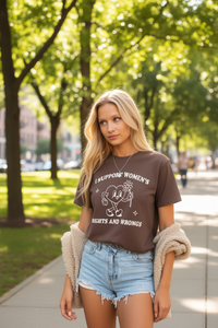 เสื้อยืดคอมฟอร์ท คัลเลอร์ส เฟมินิสต์สำหรับผู้หญิง ทรงหลวม แขนสั้น ผ้าฝ้าย คอกลม ลำลอง พิมพ์ลายการ์ตูน ทุกฤดูกาล - Product Image 2