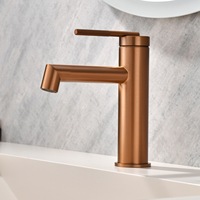 Robinet de lavabo moderne de luxe en laiton, mitigeur sanitaire pour lavabos de salle de bain, avec valve en céramique