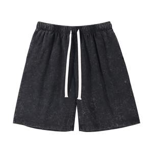 100% coton Streetwear en détresse Track Shorts personnalisé Baggy Jogger Shorts hommes Sweat Shorts Vintage lavage à l'acide court - Product Image 5