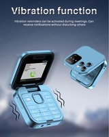 Teléfono Móvil Plegable Pequeño I16 Pro con Grabación Automática de Llamadas, Marcación Rápida, Radio FM, Mini Teléfono Flip, 2 Tarjetas SIM, Celular GSM Desbloqueado