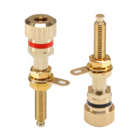 Or Plaqué Plug Dans/Spirale Sertissage 4mm Président Banana Plugs Connecteurs pour Haut-Parleur Fil Home Cinéma