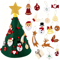 Offre Spéciale : Ensemble d'ornements en feutre – Décorations de Noël suspendues en feutre, cadeau de Noël, adorables ornements de Noël en feutre pour enfants, décorations d'arbre de Noël
