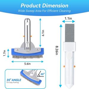 Piedras Flotantes para <span class=keywords><strong>Piscina</strong></span> y <span class=keywords><strong>Kit</strong></span> de Cepillo para <span class=keywords><strong>Piscina</strong></span> de Acero Inoxidable de 5 Pulgadas - Product Image 2
