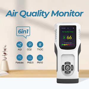 Fosensor giá bán buôn sáu trong một cầm tay AQI kiểm tra mét ô nhiễm Màn hình formaldehyde Detector nhiệt độ và độ ẩm mét - Product Image 3