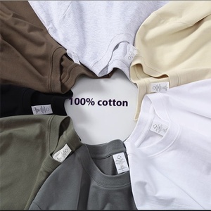 Maglietta Casual da uomo a <span class=keywords><strong>mezza</strong></span> <span class=keywords><strong>manica</strong></span> in cotone tinta unita ampia e Versatile a <span class=keywords><strong>manica</strong></span> corta a compressione pesante - Product Image 2