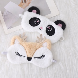 Masque <span class=keywords><strong>de</strong></span> sommeil en peluche, cache-<span class=keywords><strong>yeux</strong></span> en fausse fourrure mignon <span class=keywords><strong>de</strong></span> style dessin animé, cache-<span class=keywords><strong>yeux</strong></span> occultant la lumière pour les voyages, la maison, la sieste au bureau - Product Image 3