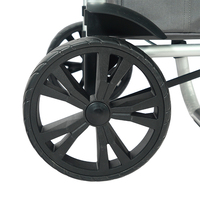 Chariot de courses pliable portable Oeytree avec poignée ergonomique réglable, sac amovible et roues détachables