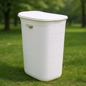 Porta biancheria <b>plastica</b> riciclata (36Lt) DOMUS HOME COLLECTION Bianco 90900 - Product Image 3