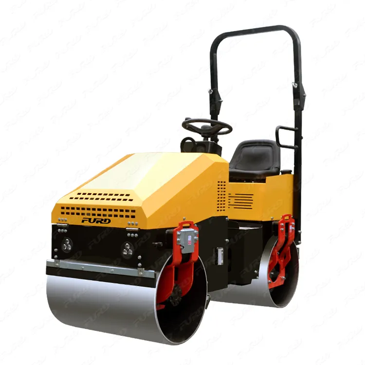 1ton Double Drum Hydraulic Vibrating Baby Driving Road Roller Price