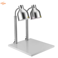 Lampe chauffante de présentation d'aliments de luxe en or et argent TY-0006 pour la restauration