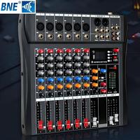 Console de mixage audio portable CT6 à 6 canaux, prix d'usine, contrôleur de son professionnel avec Bluetooth, LED RGB, USB, MP3