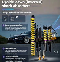 Amortisseurs réglables à deux voies pour Porsche Cayman 987.2, kit de suspension avec amortisseurs monotubes de course, réglage de la longueur complète