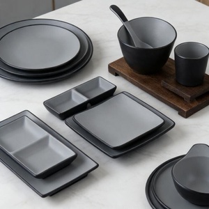 Reusable <b>Melamine</b> Dinnerware <b>Set</b> Lightweight Camping Dishware Dishwasher Safe for Indoor Outdoor Use - Product Image 4