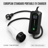 Chargeur de véhicule électrique portable 3,3 kW 7 kW Type 1 Type 2 NACS GB/T |   Fabricant OEM ODM personnalisé pour la vente en gros