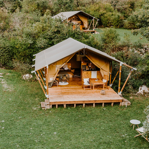 Vente directe d'usine, abordable, tente de safari en toile de style forêt, 5 m x 9 m, tentes de camping, imperméable, tente de <span class=keywords><strong>maison</strong></span> d'hôtel - Product Image 3