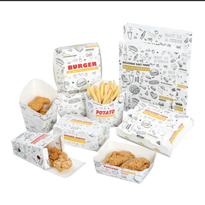 Disposable Custom Printed Chicken Popcorn Bucket Paper Box Food Box Packaging Popcorn Box