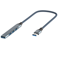 Hub USB Type C Adaptateur multifonction USB 3.0 4 Portas pour ordinateurs portables Macbook Pro et Type C Windows