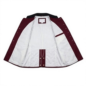 Men British Style Braid Jacket Outdoor Reproduction Uniform <b>Red</b> Formal Tunic OEM Custom Size - Product Image 5