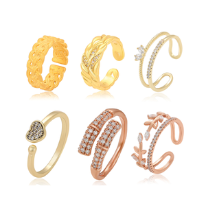 Latest XUPING Jewelry Wholesale Gold Plated Jewelry <strong>Rings</strong> Free Open <strong>Split</strong> <strong>Ring</strong> Fashion Jewelry <strong>Rings</strong> - Product Image 6