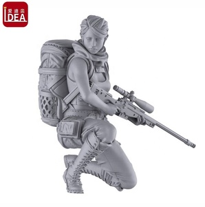 Statuetta di Soldatessa OEM in Resina, Giocattolo Militare Femminile - Product Image 1