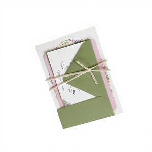 การ์ดอวยพรพรีเมียมแบบกำหนดเองพร้อมซองกระดาษแฟนซีคุณภาพสูง พิมพ์แบบ Letterpress ผิวสัมผัสแบบนูน พร้อมพิมพ์โลโก้ตามสั่ง - Product Image 1