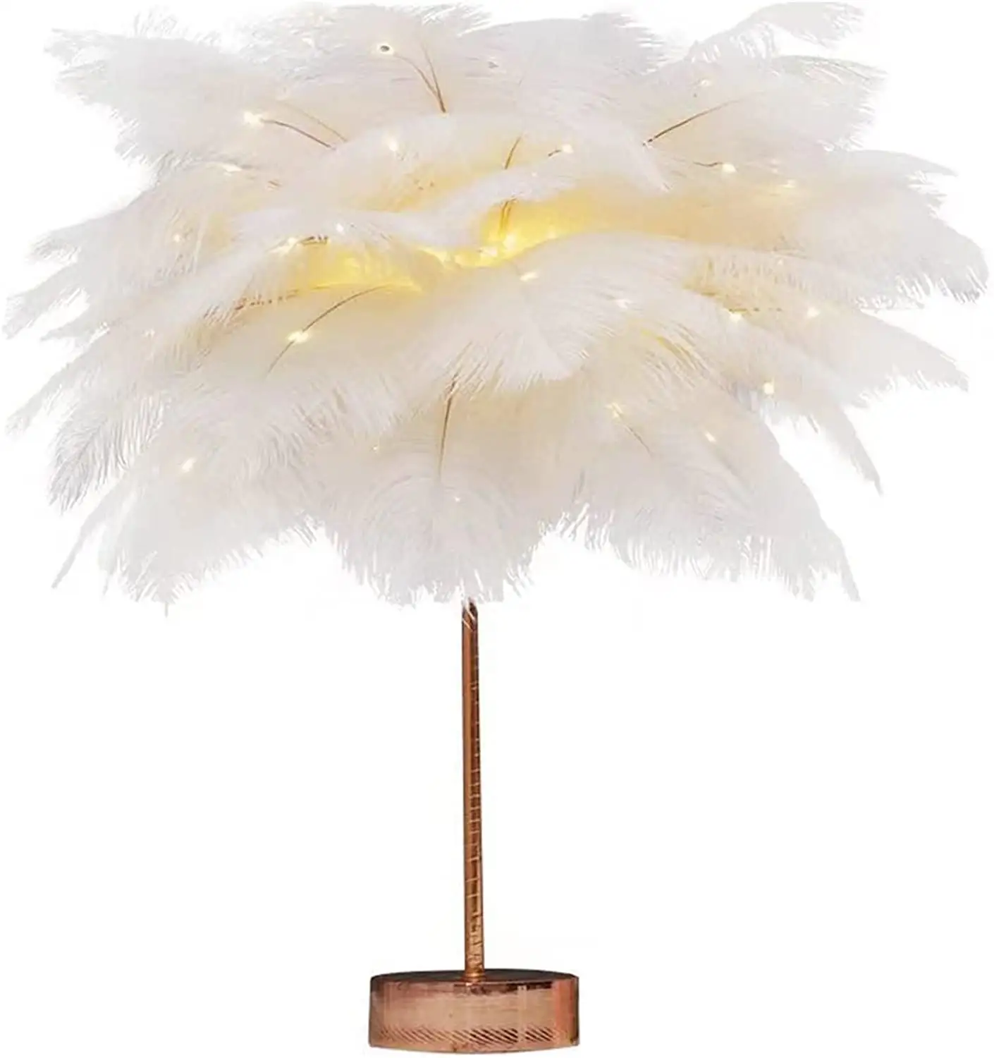 New Style Feather Lamp Shade LED Night Lamp Table Desk Lamp For Home Decor