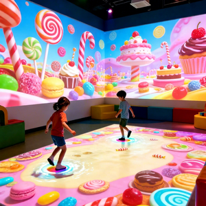 Système de projection interactif immersif pour enfants, adapté aux aires de jeux intérieures, musées, centres scientifiques, écoles et lieux de divertissement familial - Product Image 1