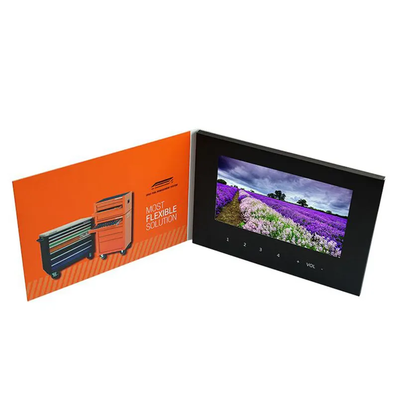 7 Zoll HD Digital Touchscreen Oem Werbung Business Paper Love Künstliche LCD-Karte Video broschüre Alle Länder 4 Farbe