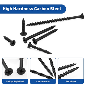 Thép carbon SS304 316 khai thác ốc vít cho tấm thạch cao & vách thạch cao <span class=keywords><strong>Phillips</strong></span> đầu vít đen tự khai thác vách thạch cao vít - Product Image 1