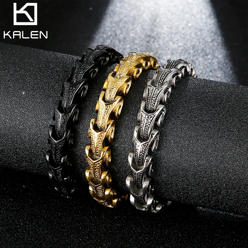 Kalen Punk Bigiotteria In Rvs Bracciali Uomo Acciaio Inox Man Moda Bracciali