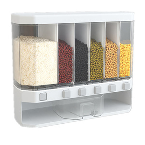 New Design Plastic Grain Storage Mounted Rotatable Food Dispenser airtight food storage containers